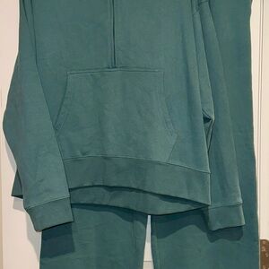 NWOT Lands' End Teal Green Cozy Sweatshirt and Pants Set